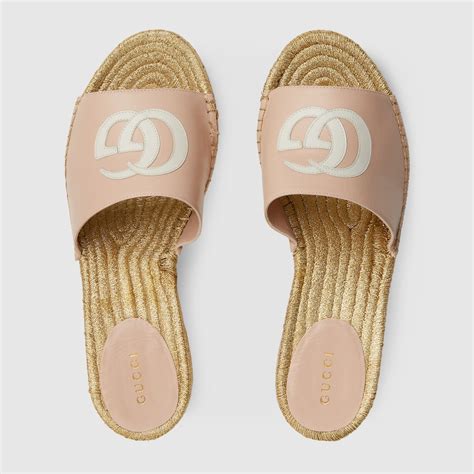 gucci pink espadrilles sandals.